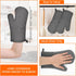 2 Pcs Oven Mitts Heat Resistant for Kitchen, Kitchen Oven Gloves, Long Oven Mitts and Pot holder with Non-Slip Silicone Stripe Soft Cotton Lining,...